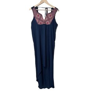 Fifth & Park High Low Dress With an Embroidered/Beaded Neckline Size 12